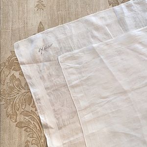 🤍Antique S.J. Kimball White Linen Handkerchief